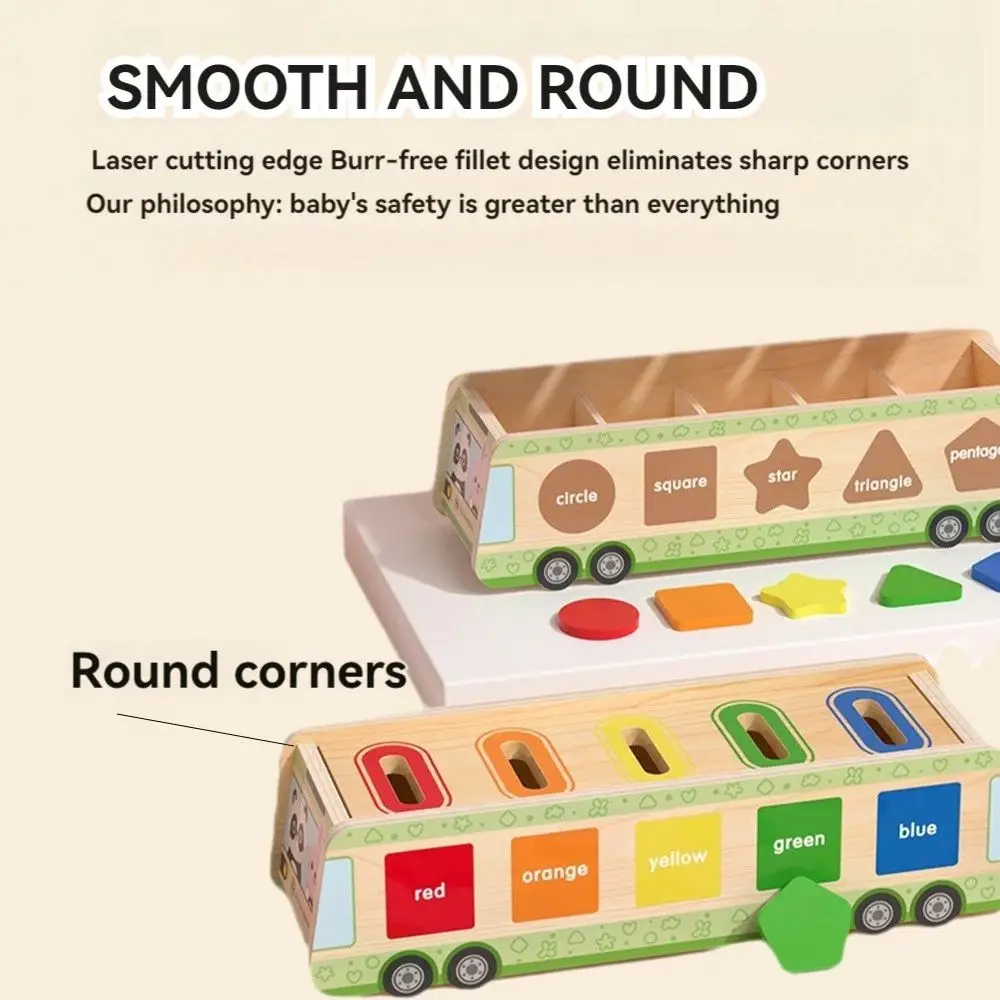 กล่องไม้จับคู่รูปทรงเรขาคณิต ปริศนาเสริมพัฒนาการเด็กเล็ก ฝึกจับคู่รูปทรงและสี งานฝีมือแบบมอนเตสซอรี่