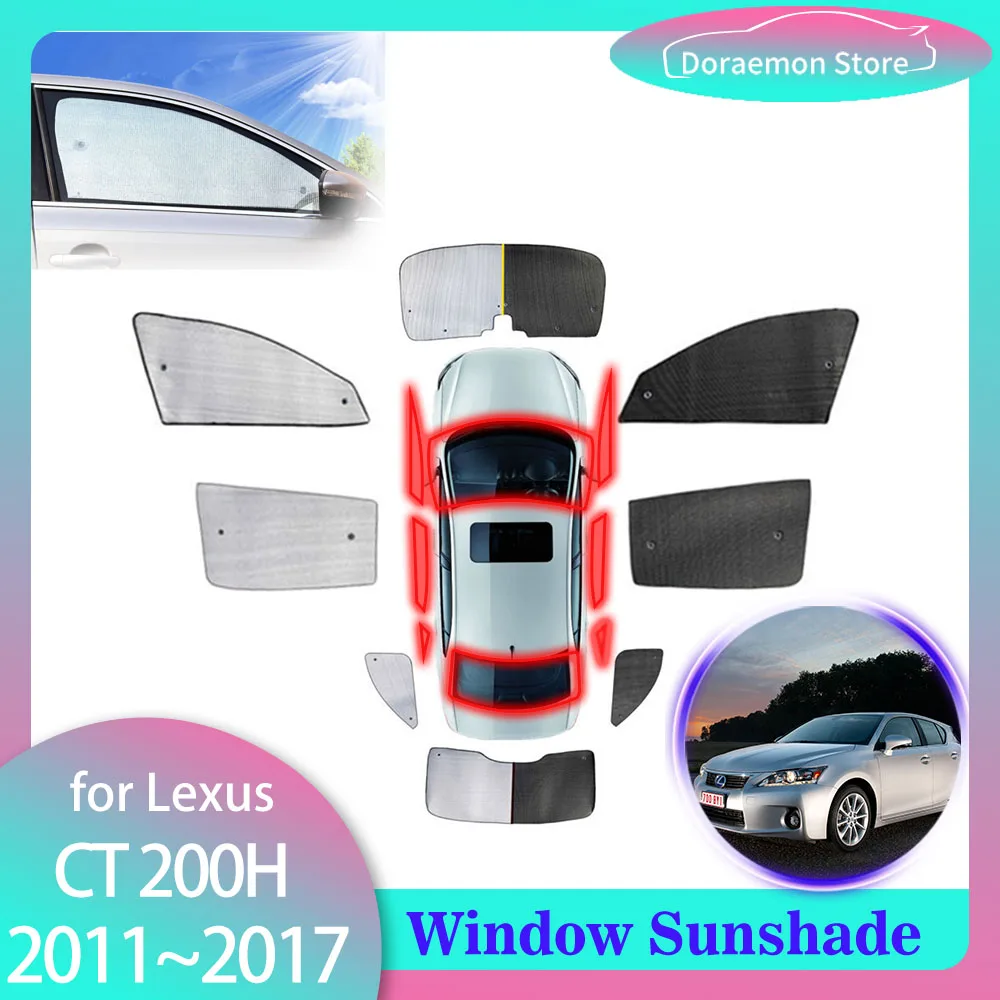 

Солнцезащитные очки с полным покрытием для Lexus CT 200H ZWA10 2011 ~ 2017 2012 2013 2014 2015 2016, защита от солнца сбоку, коврик для окна, занавеска на лобовое стекло, автомобильные аксессуары