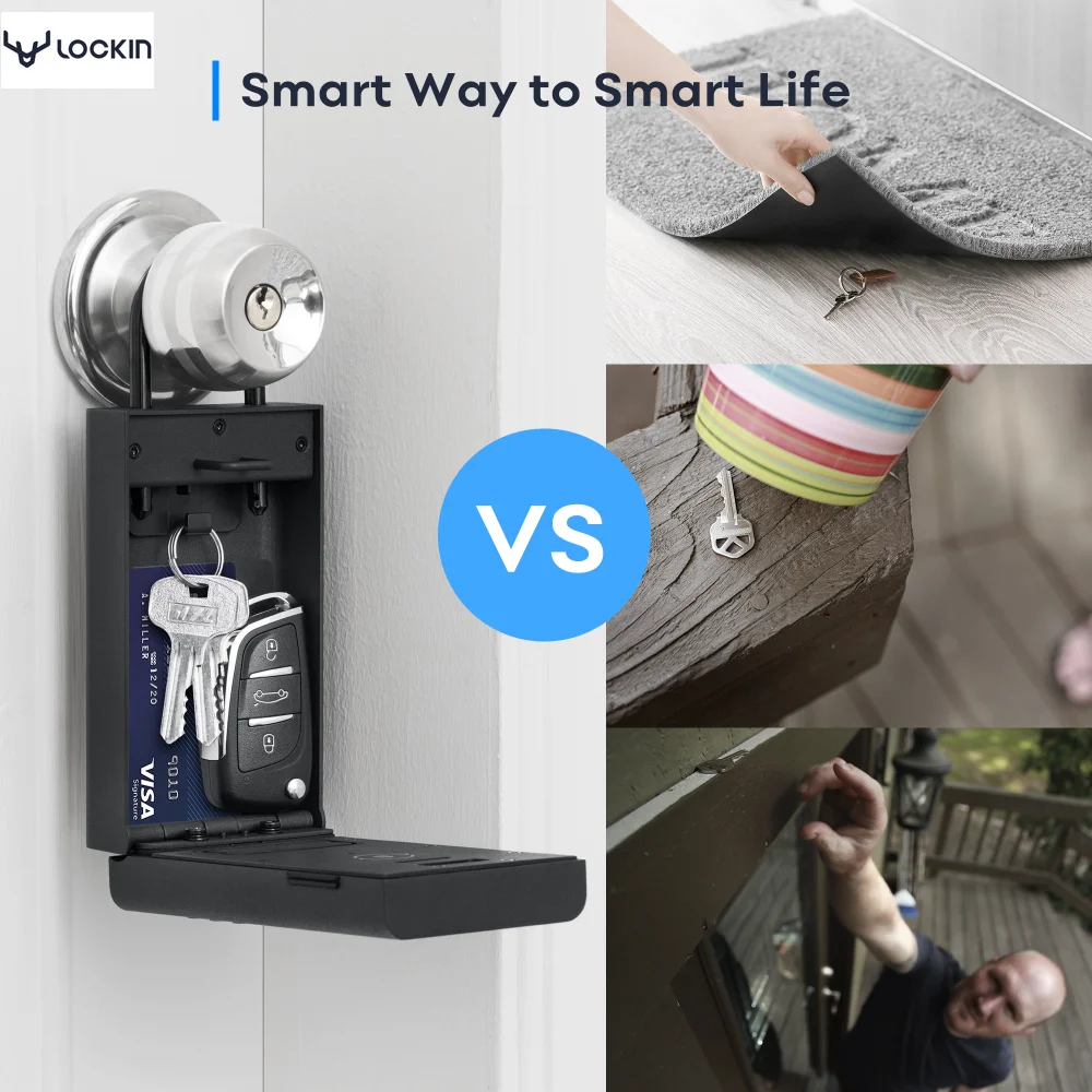 LOCK IN Smart Key Storage Lock Box L1 Wireless Password Key Safe Alloy Box IPX5 Waterproof for Tuya APP