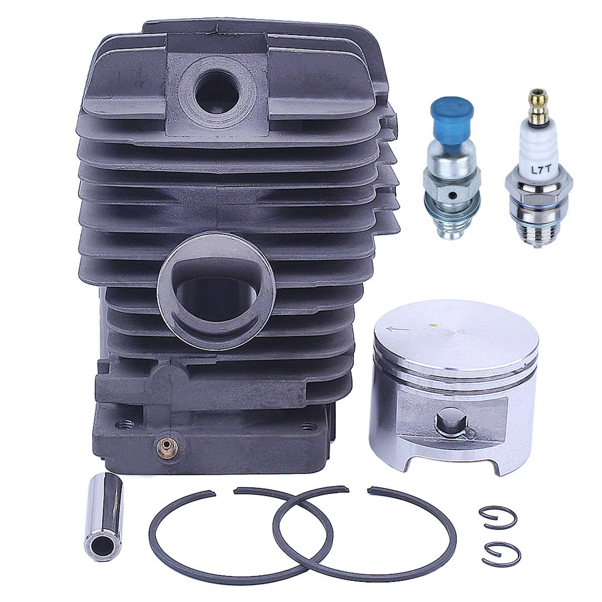 49MM Chainsaw Cylinder Piston Kit for Stihl MS390 MS290 MS310 Replacement Parts with Spark Plug Decompression Valve for 1127