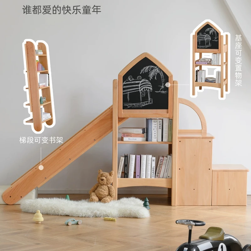 Full solid wood slide bed, locker, half height bed boys and girls room