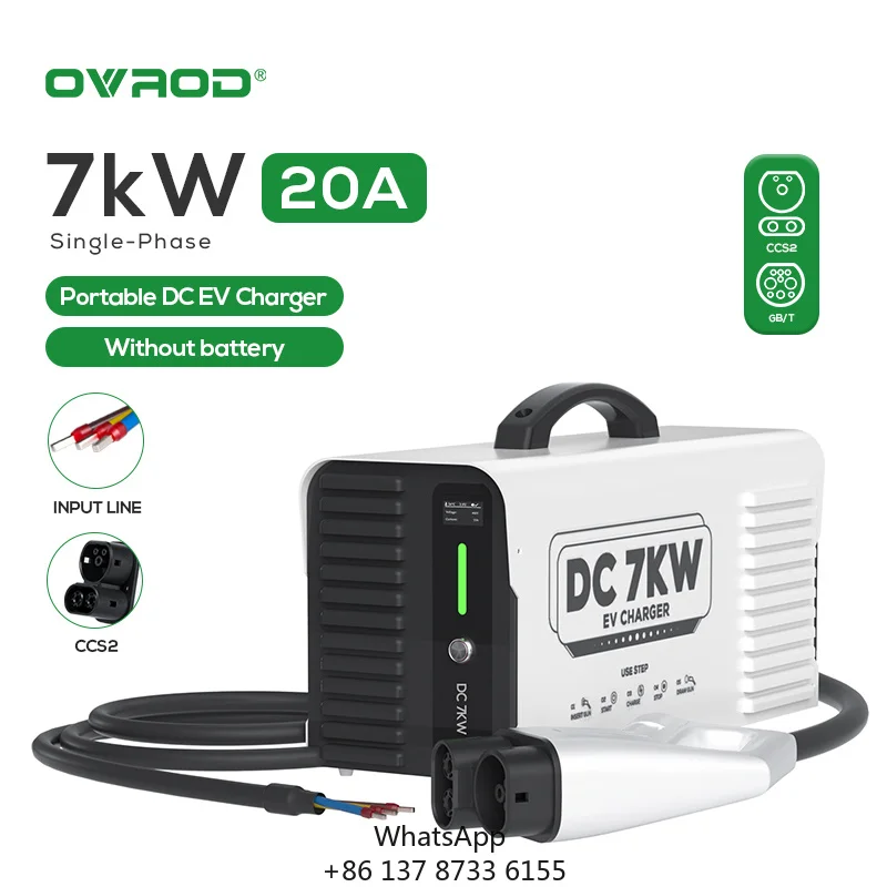 Ovrod Ccs Charging Station Dc Convenient Ev Fast Charger 7kw Electric Car Charger Station Portable Charging Stations