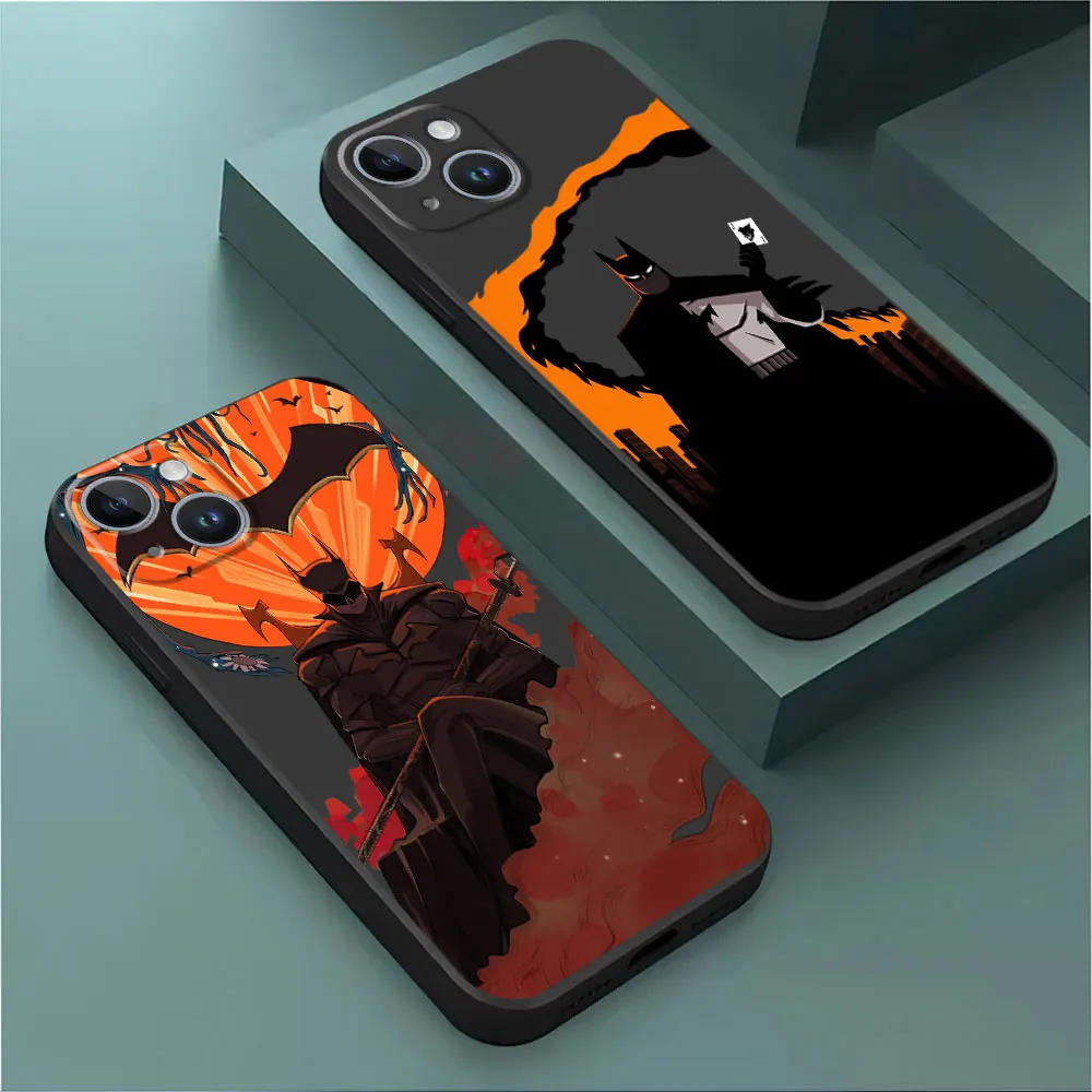 Back Silicone Dark Knight B-Bat-mans Cover Phone Case for Apple iPhone SE 16 Pro 14 XR XS X 8 Plus 13 Pro 11 12 Mini 15 Pro Max