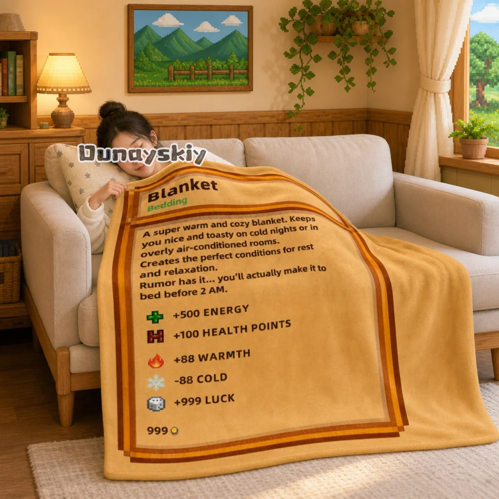 Stardew Valley Multiple Sizes Print Characters  Game Soft Polyester Couch Bed Office Decor Fans Cozy Gift Creative Accessories