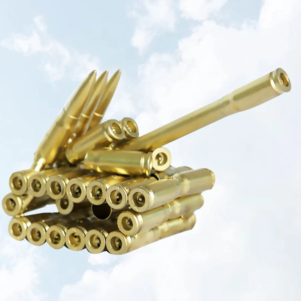 

Tank Statue Table Decoration Classic Desk Desktop Ornament Golden Birthday Gift
