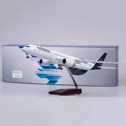 1/142 Scale 47CM 350 series Airplane A350 Lufthansa Airline Model W LED Light & Wheel Diecast Plastic Resin Plane For Collection