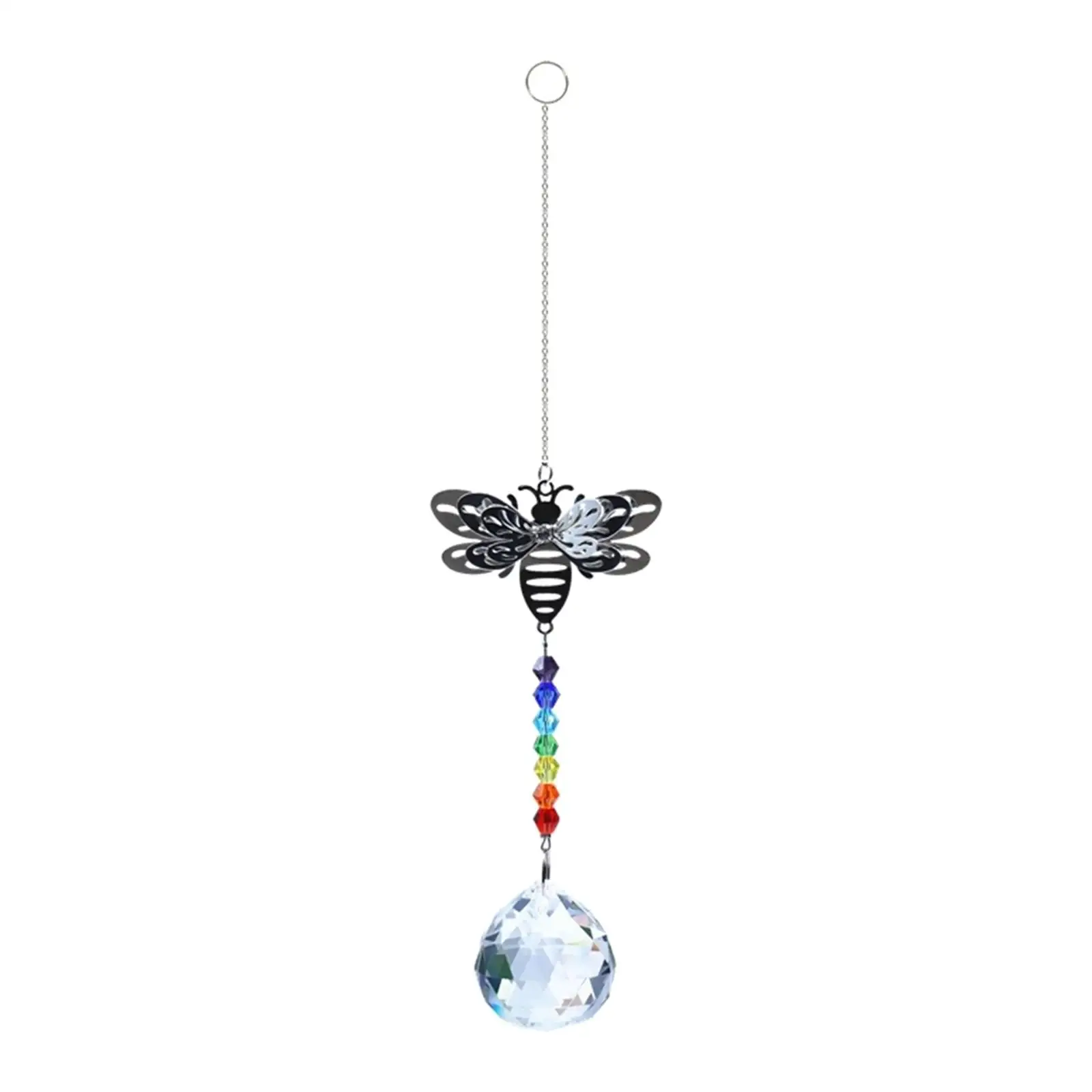 Crystal Suncatcher Glass Ball Chandelier Rainbow Maker Home Garden Ornament