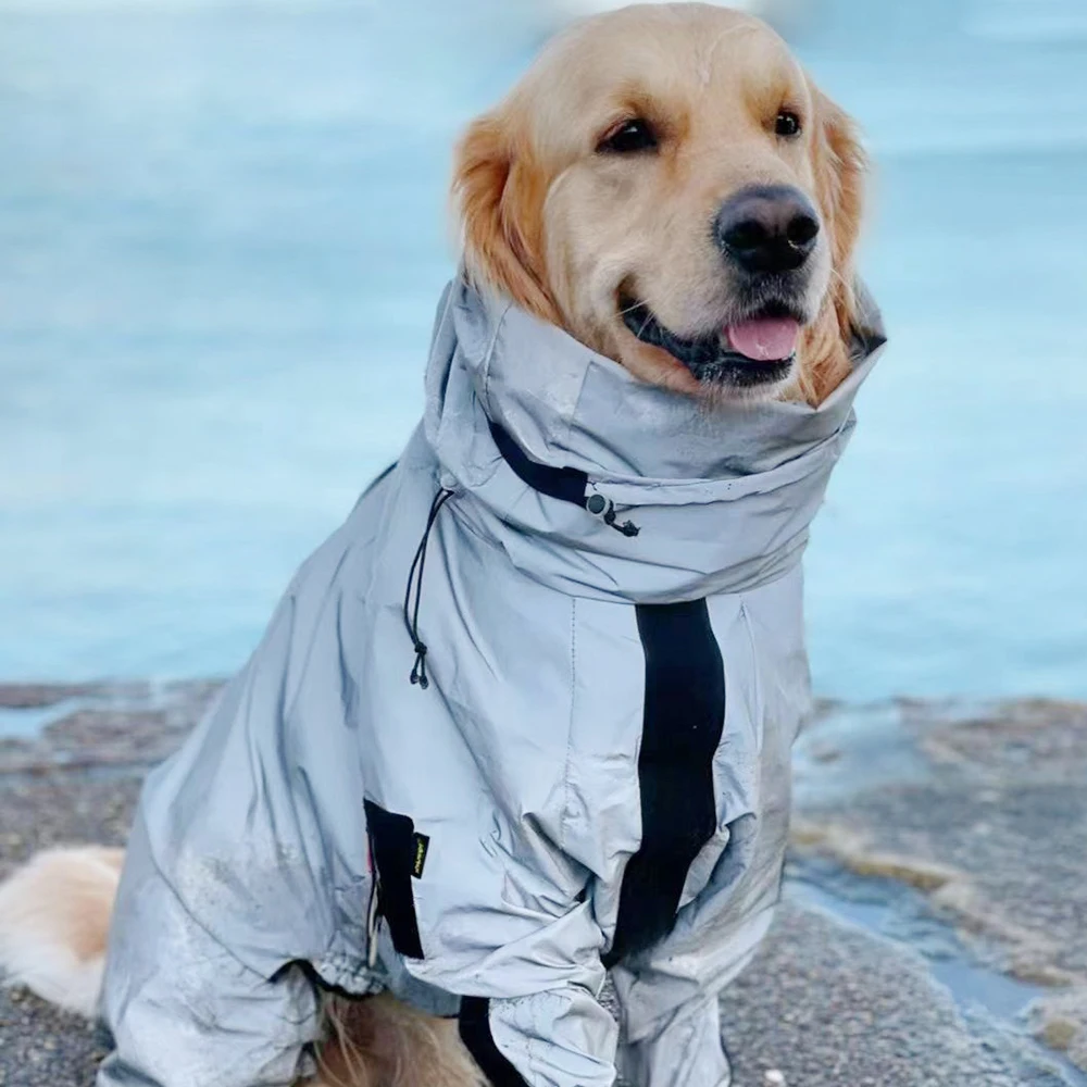 Pet Dog Waterproof Raincoat Jumpsuit Reflective Rain Coat Sunscreen Dog Outdoor Clothes Jacket for Small Dog Pet Supplies