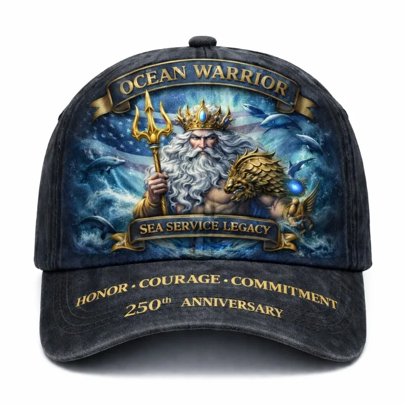 250Th Anniversary Navy Heritage Cap, Medal of Honor, Courage, And Commitment, Nautical-Themed Headwear Featuring Maritime Design