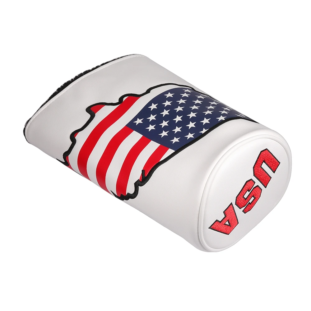 USA Flag PU Leather Golf Club Headcover Barrel Driver Cover view 4