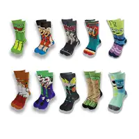 Cartoon and Animation fFashion Trend Men and Women Socks Autumn and Winter Street Style Middle Tube Skateboard Socks