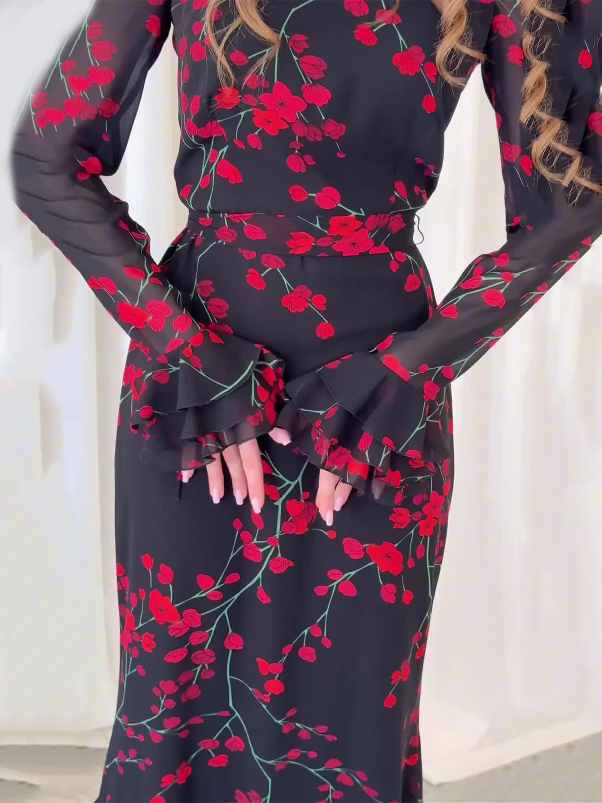 Eid Party Dress for Women Abayas Lace-up Dresses Flower Print Vestidos Largos Muslim Ramadan Dubai Arab Long Robe Islam Jalabiya