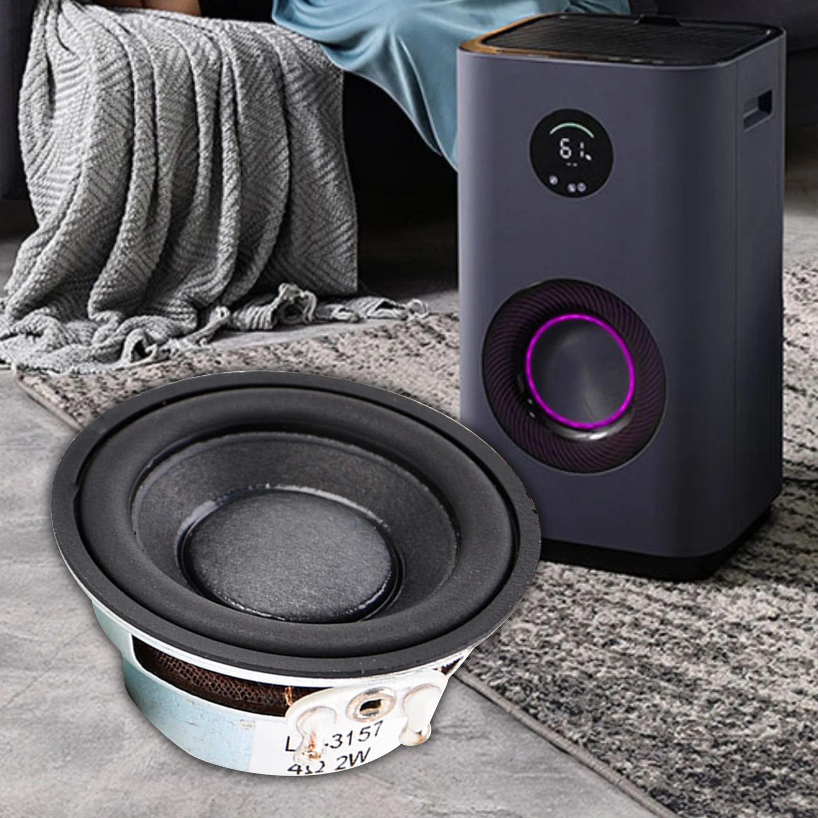 Multifunction Woofer Subwoofer Speaker Powerful Stereo Player Rubber Edge Bass Loudspeaker HiFi Amplifier Speaker for Audio