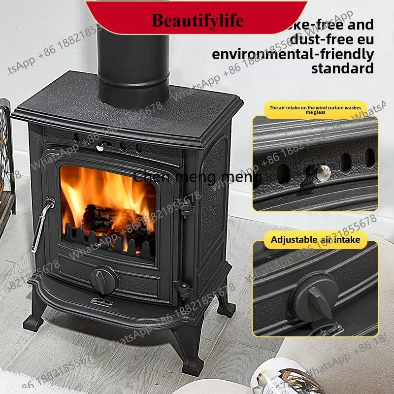 z189 wood-burning cast iron independent fireplace heating stove homestay self-built house power 7.6KW