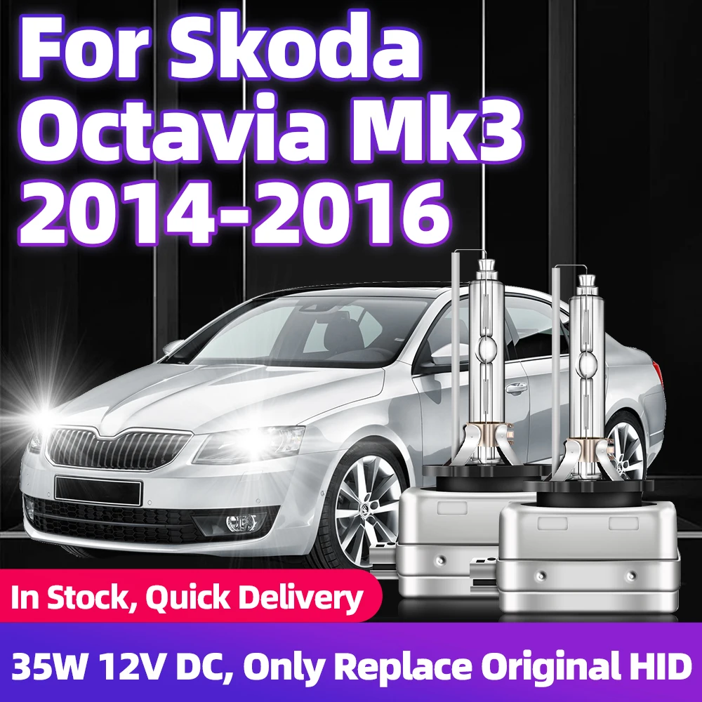 

For Skoda Octavia Mk3 2014 2015 2016 Xenon D3S Car Headlights 35W DC 12V Auto HID Xenon Bulb 6000K 8000K 10000K High Brightness