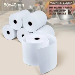 10 Rolls 18Meter Length High Quality 48g Thin Thermal Paper Roll 80x40 Printing Paper Thermal Receipt Paper for Cash register