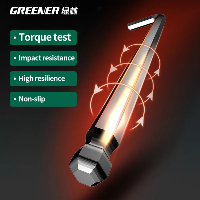 الأخضر عالية القوة مفتاح ألين عرافة وجع مجموعة متعددة الحجم مسدس المفك متري وجع المغناطيسي L نوع عرافة مفتاح ل مسامير المقبس #2