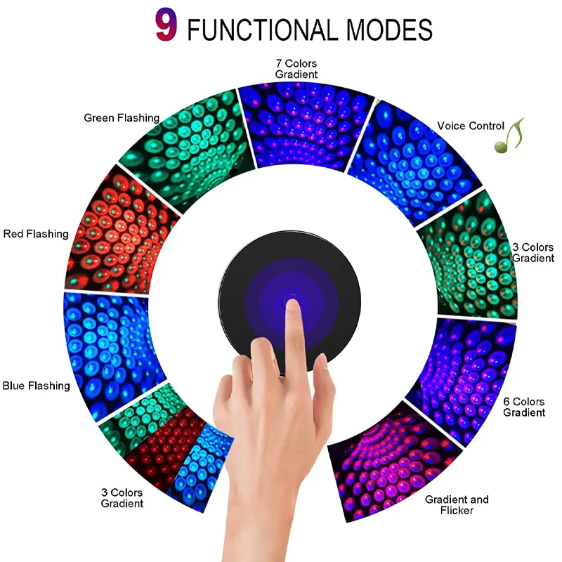 Multicolor LED Projection Lamp, Mini USB Star Night Light, Car Roof Galaxy Light Interior Auto Decoration, Ambient Lighting