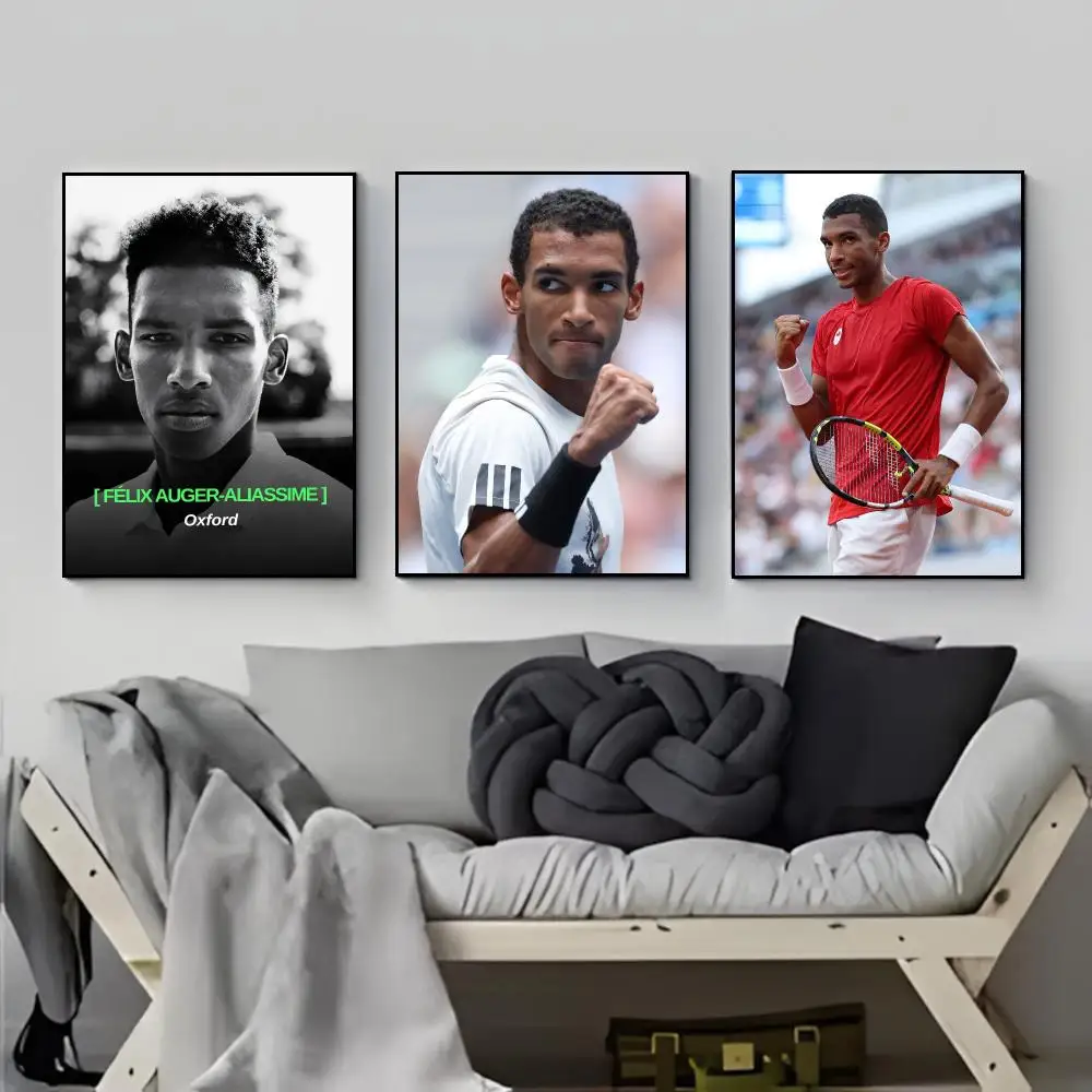 Rising Tennis Star F-Felix Auger-Aliassime Poster Elegant Indoor Artwork Design & Contemporary Home Decor