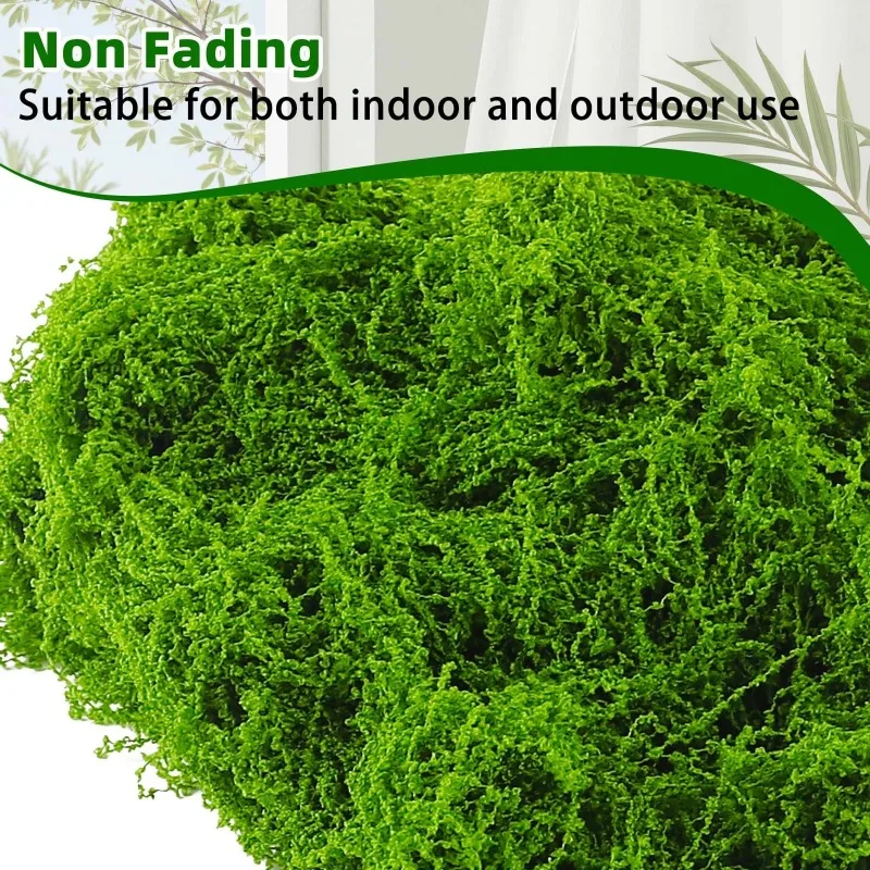 50/100g Simuliertes Moos Künstliches Moos Grüne Kunstpflanze für Haus Garten Wand Mikrolandschaft Dekoration DIY Basteln – Detail 3