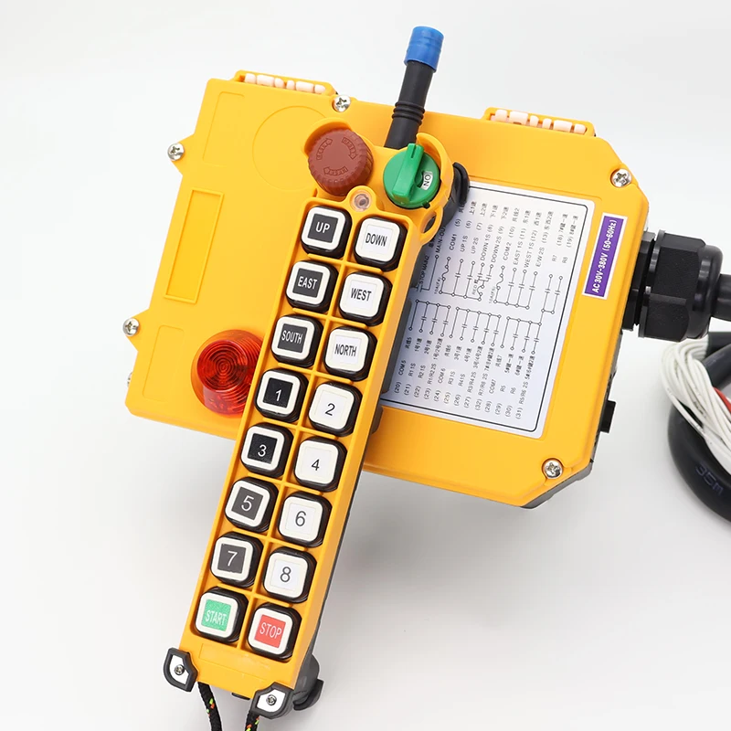 Best Selling Durable 14 Buttons Dual Speed Radio Remote Control F24-14D for EOT Cranes for Steel Factory Operation