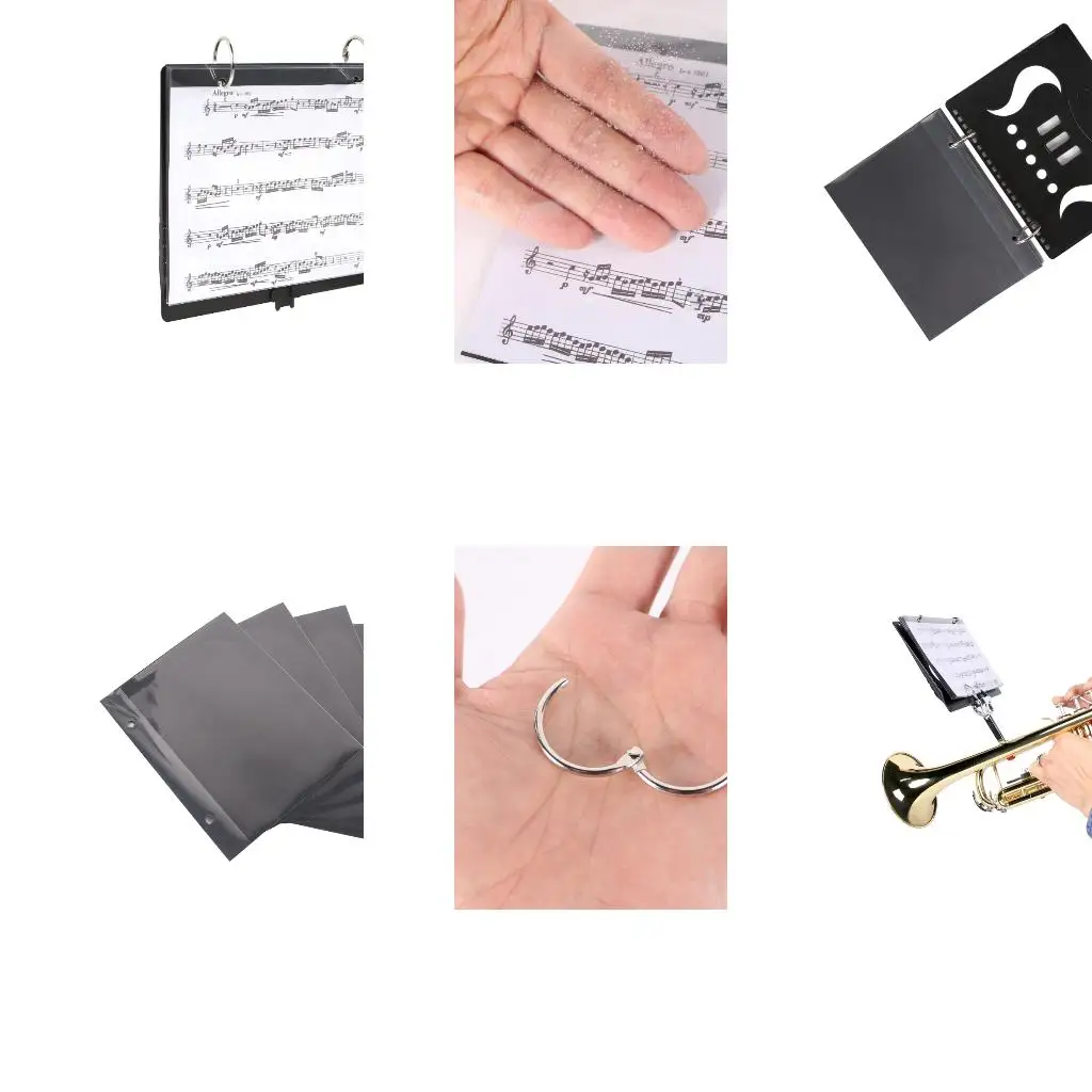 Q39E Portable Brass Instrument Stand Foldable Music Holder Plastic Texture for Marchings Featuring Easy Setup Nonslip Clip