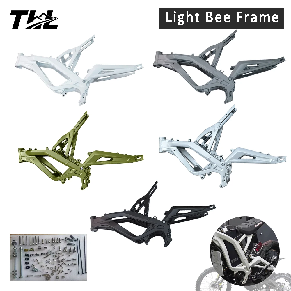 Electric Dirt Bike Frame For Surron Light BeeX Strengthen Main Frame Motorcycle Frame Assembly Bracket Multi-color