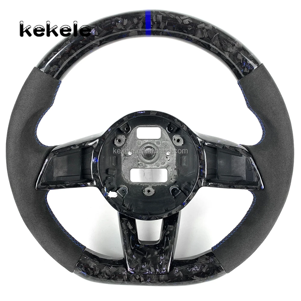 

Customized Forged Carbon Fiber suede Leather Sports Style Steering Wheel for BYD Tanghan Car Steering Wheel