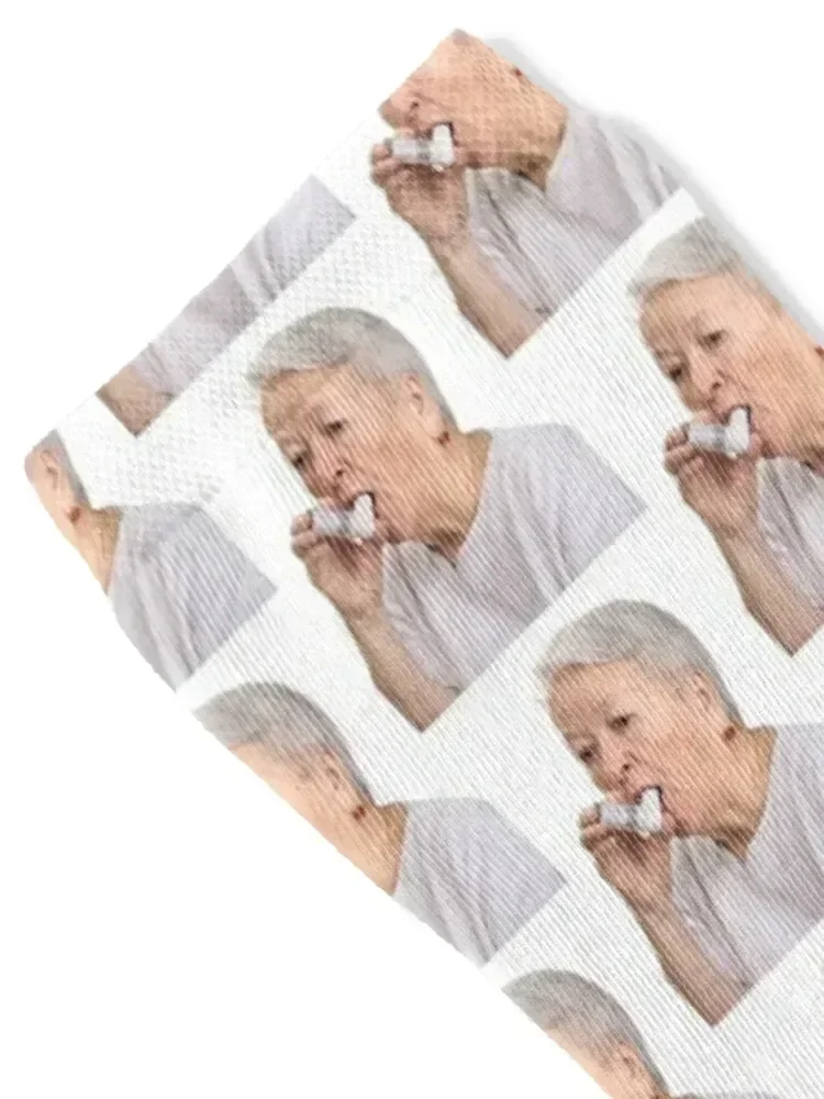 Old Lady with Inhaler Socks Run kids Novelties christmas stocking Socks Female Men's