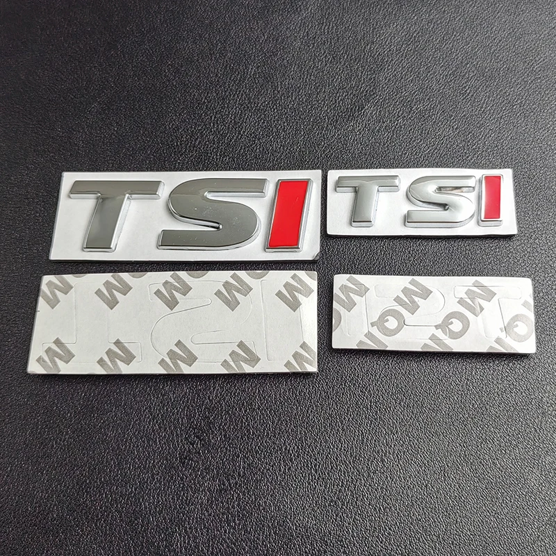3D Metal Logo TSI Emblem Letters Car Trunk Badge For VW TSI Decal Sticker Accessories