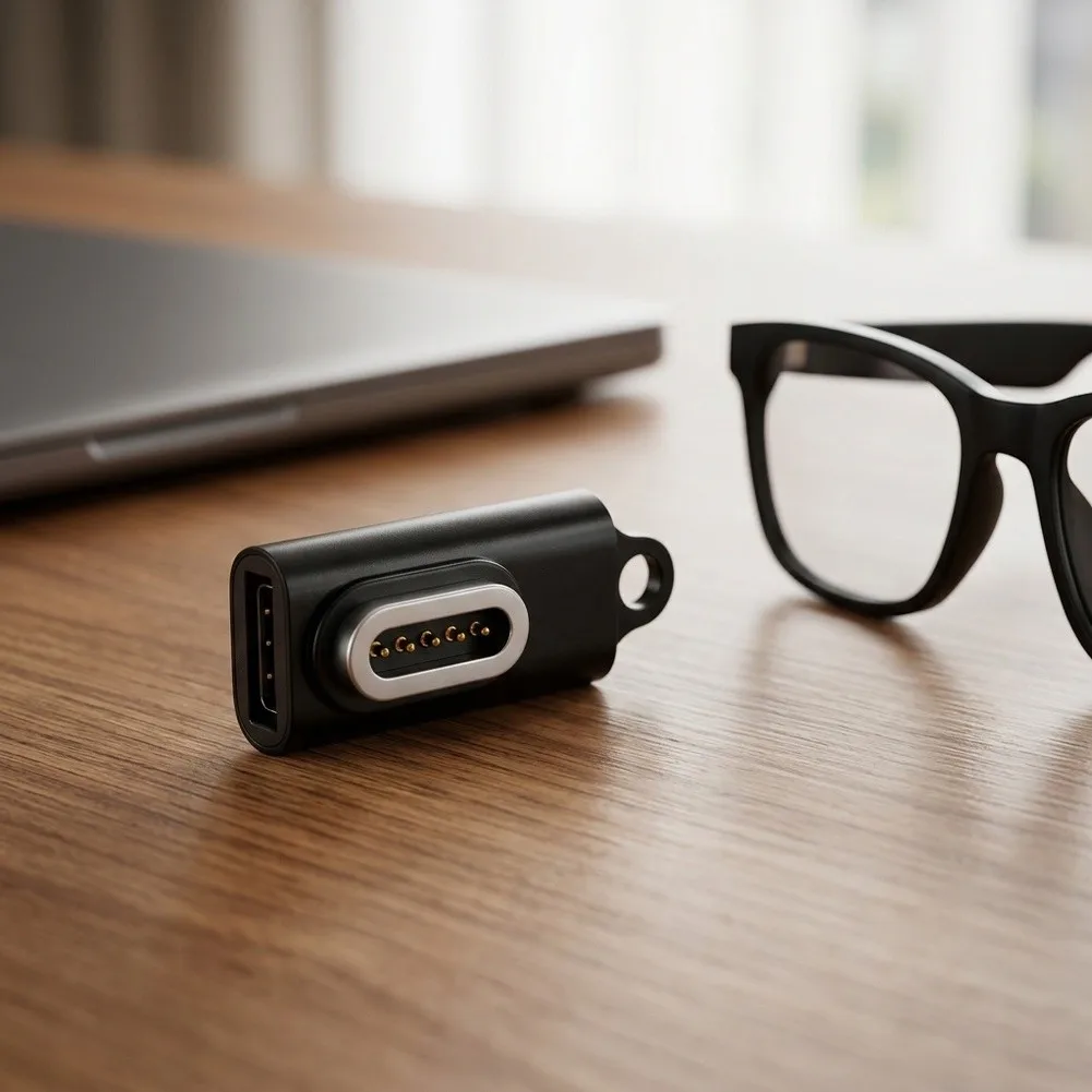 USB C Magnetic Charger Converter For-Rokid AI-Glasses 480Mbps Data Transmission Adapter For Smart Glasses Accessories