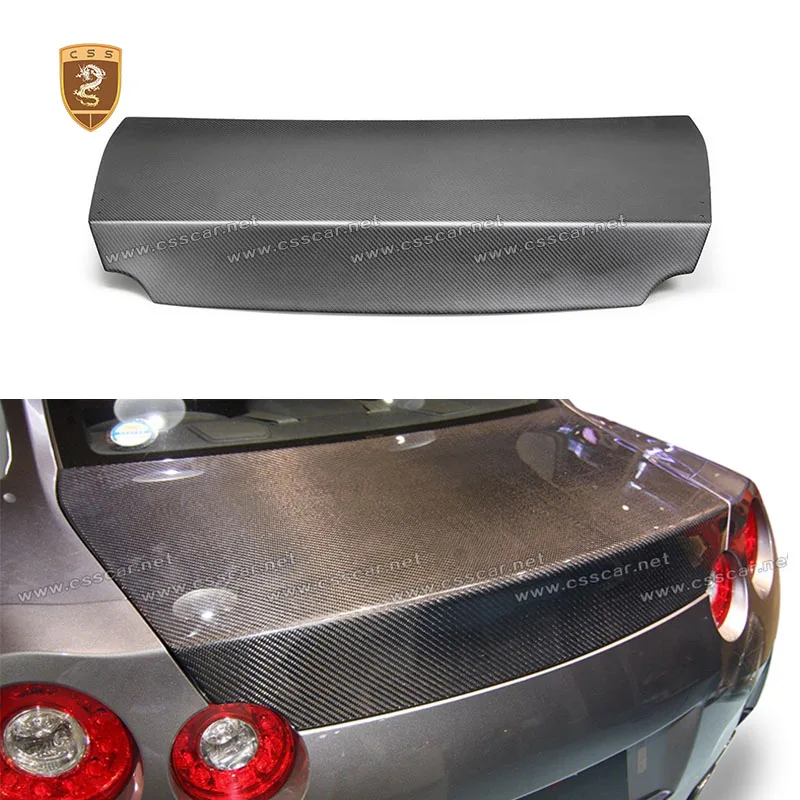 

Double-sided Carbon Fiber Rear Trunk Hood Tail Cover For Nissan GTR OEM Style Car Exterior Bodykits