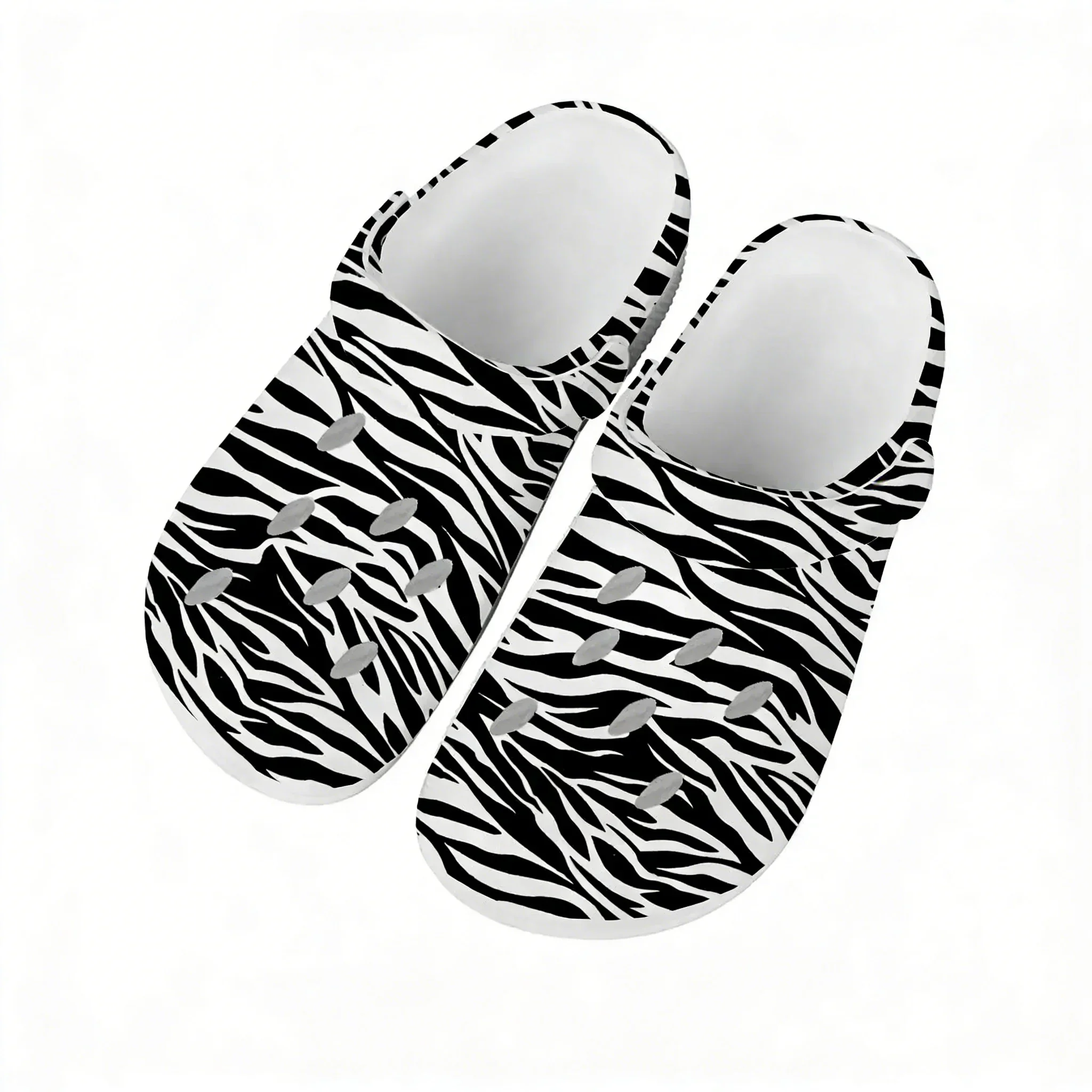Zebra print Water Shoes Mens Womens High Quality Fashion Home Garden Clogs Custom Sandals Beach Breathable Hole Slippers