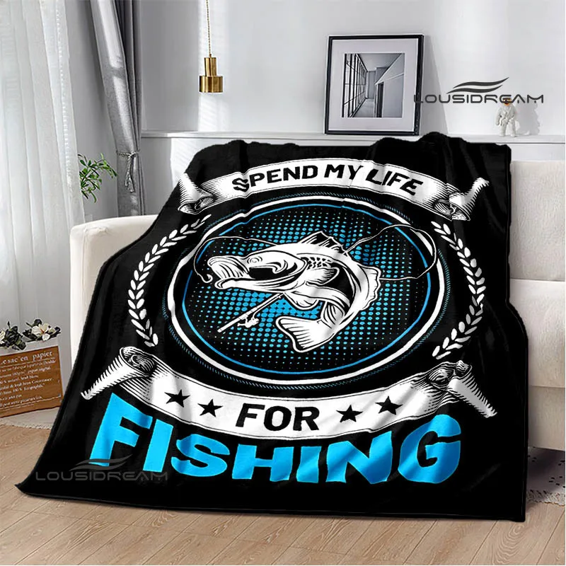 Rapala logo fishing enthusiast printed Blanket Warm Blanket Flannel Soft and Comfortable Home Travel Blankets Birthday Gift