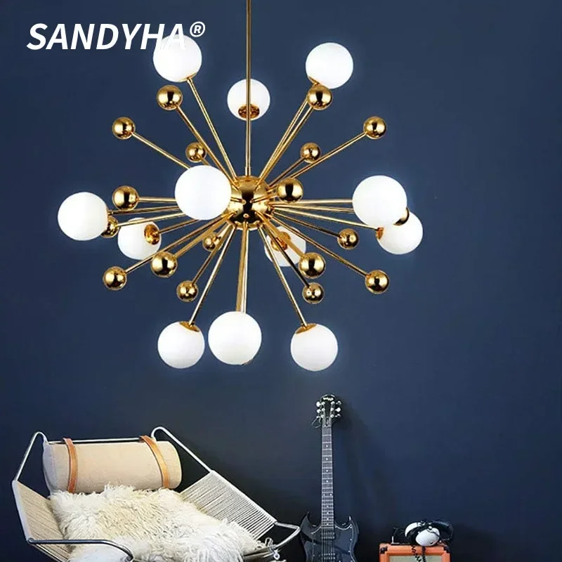 

Nordic Dandelion Design Pendant Light Fashion Living Room Simple Round Ball Restaurant Lamp Suitable for Bedroom Deco Chandelier