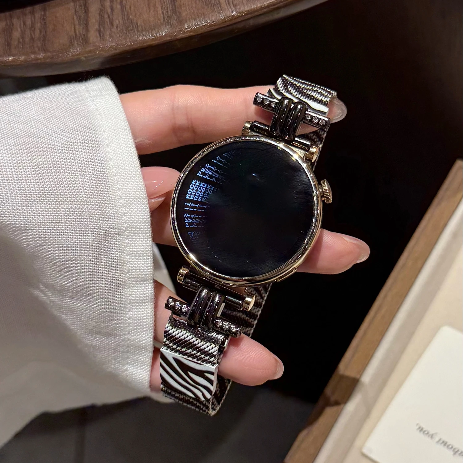 Leopard Print Milanese Metal Strap Universal for Huawei Watch Fit 3/4/4 pro 5/5 pro Customizable Band 18/20/22mm Accessory