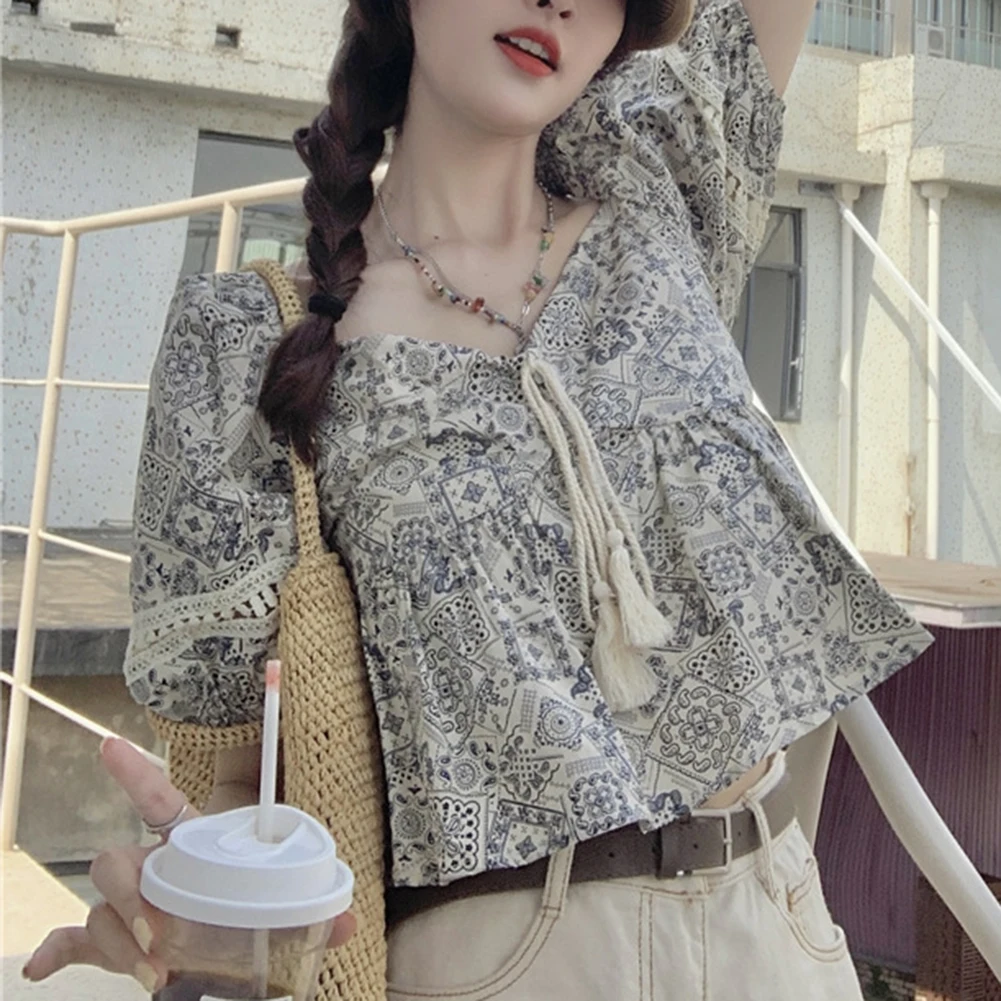 

For Beach Vacation Loose Fit Shirt Short-sleeved T-shirt Ideal For Vacation 37.5-60kg Casual Summer Clothing For Women