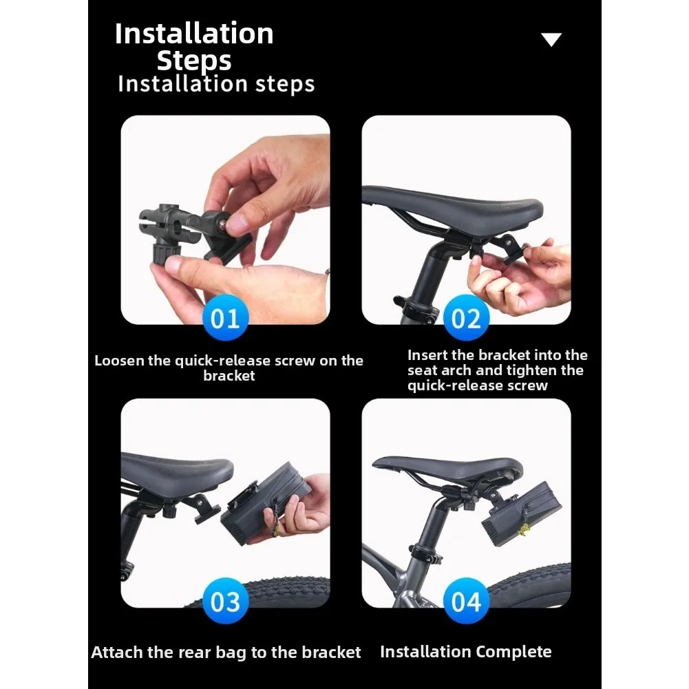 

Водонепроницаемая сумка для велосипедного седла, компактная и легкая, 12,5 x 4,6 x 8 см, помещается под седлом без помех