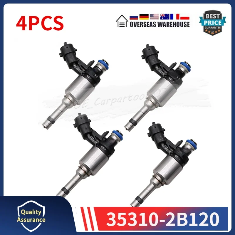 

35310-2B120 353102B120 Fuel Injectors 4Pcs For 2013 2014 2015 Hyundai Veloster 1.6L Turbo