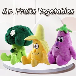 Good Quality 35CM Cartoon Mr Fruits Vegetables Plush Toy Cute Brcoccoli Banana Eggplant Stuffed Plush Plants Doll