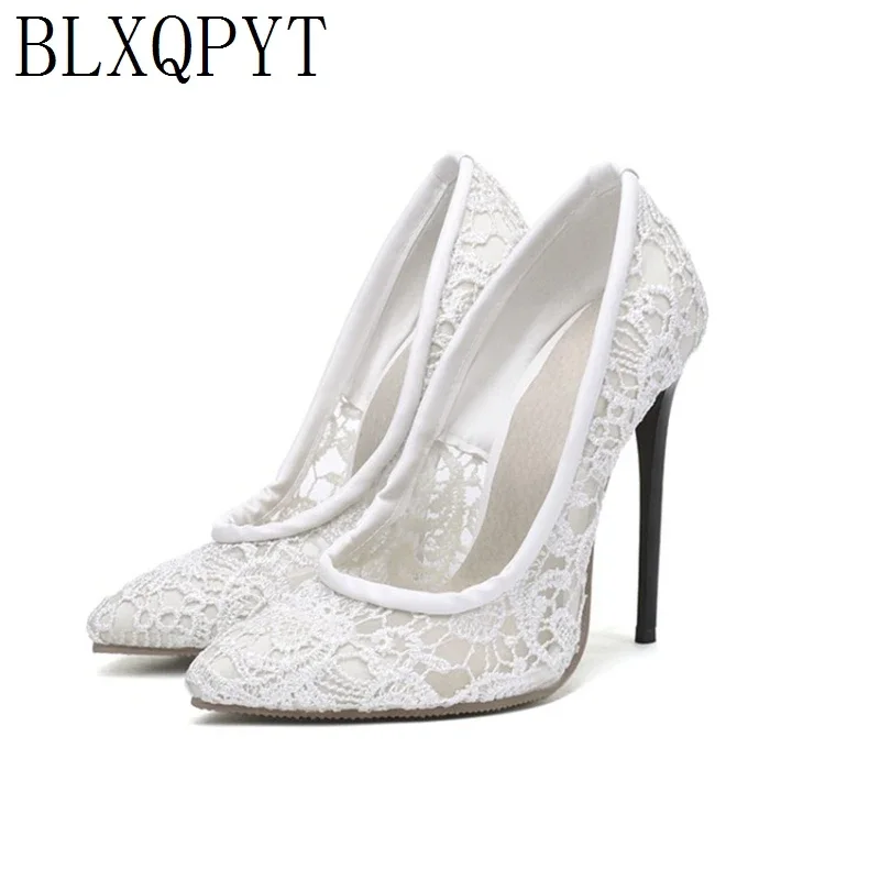 

BLXQPYT Big Size Sale 34-48 Fashion Sexy Pointed Toe Women Pumps Platform High Heels12CM Ladies Wedding Party Shoes Woman 8735