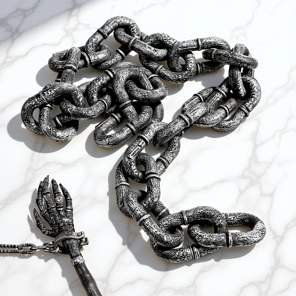 

Halloween Chain for Party Decoration Plastic Barrier Simulation Chain Spooky Stage Prop Event Decor Durable Fun Holiday Accent