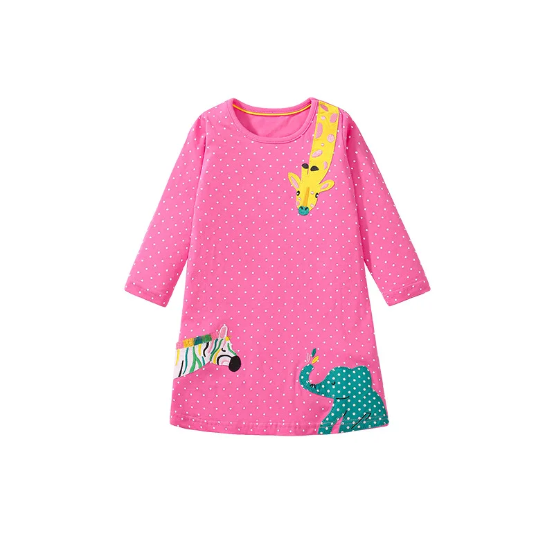 

Autumn Girls Dress Cartoon Children's Skirt Cute fashion Long Sleeve Kids Dress