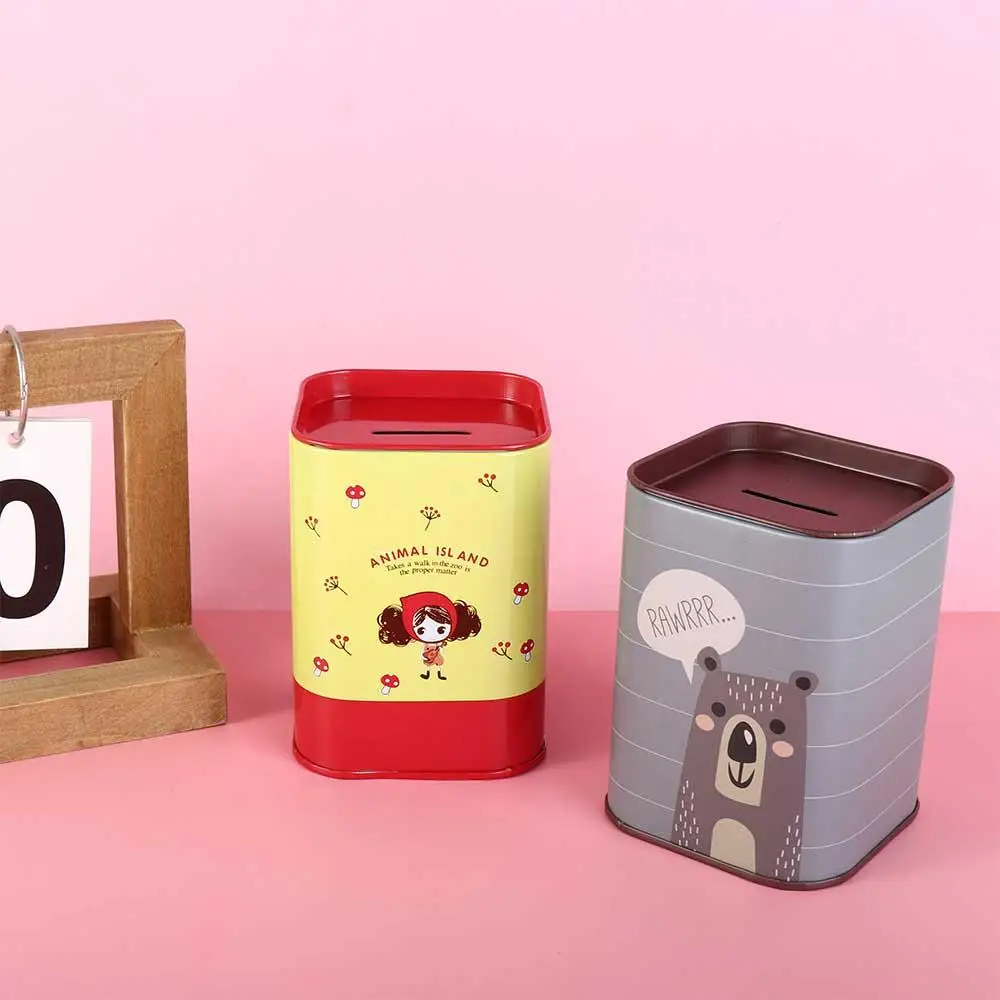 Birthday Gift  For  Giraffe Animal Tinplate High-Capacity  Cash Cabinet Cash Box Money Box Coin Box Metal Piggy Bank