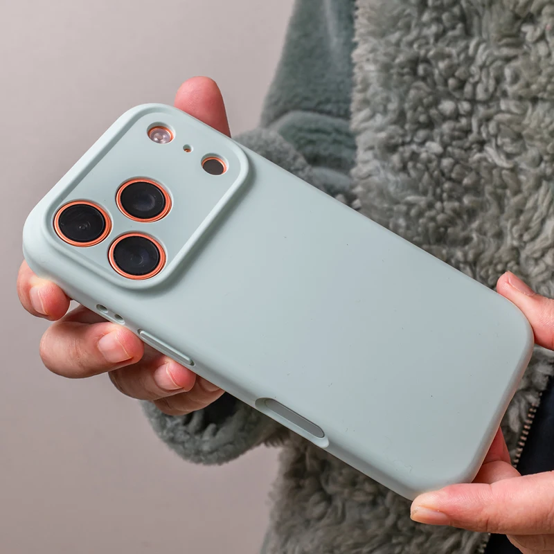 

Liquid Silicone Phone Case Full Lens Protector Sensitive Camera Button Shockproof Anti-Fall Cover For iPhone 15 16 17 Pro Max