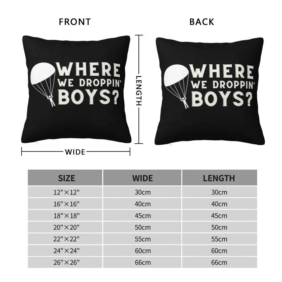 Where We Droppin Boys Square Pillowcase Polyester Linen Velvet Creative Zip Decor Throw Pillow Case Car Cushion Case 18