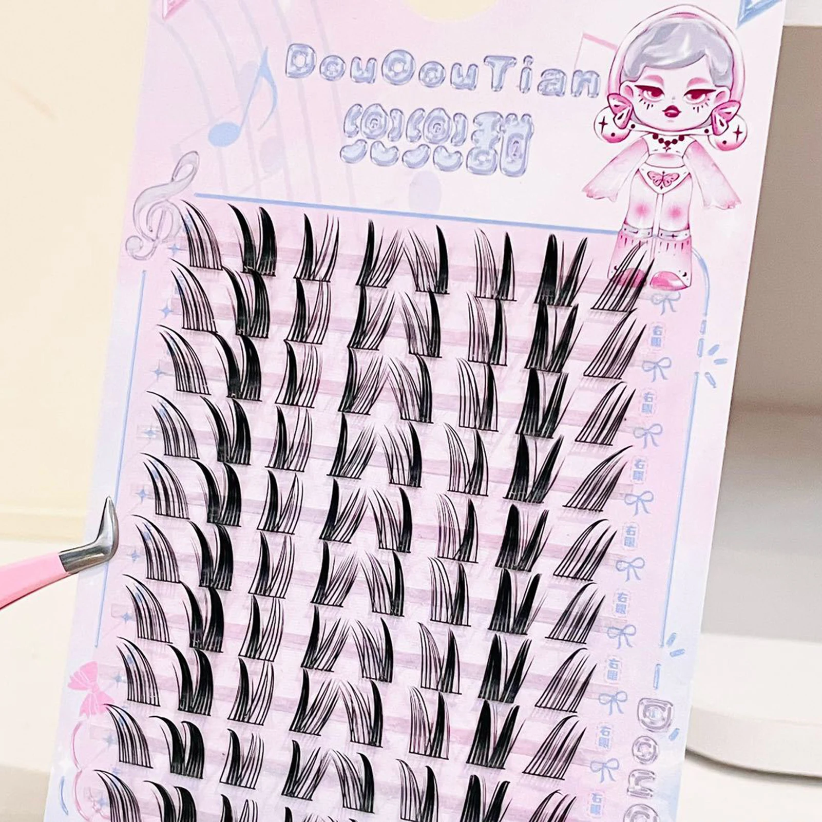 Nuevas pestañas postizas Manga, diseño de ojos de zorro Natural, grupos de pestañas individuales para maquillaje diario, extensión de pestañas, pestañas cómicas