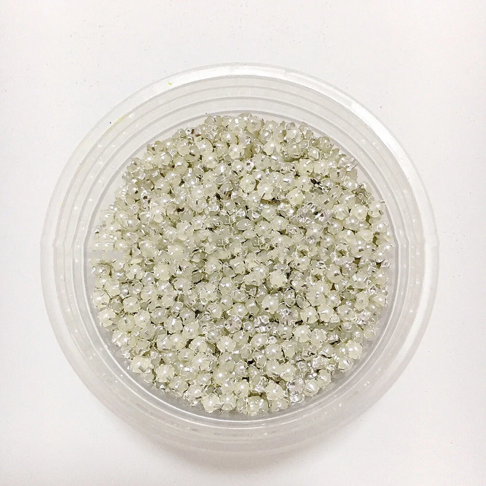 

100pcs 3MM/4mm Silver button with Pearl Bottom for baby