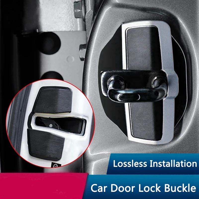 3X Car TRD Door Lock Buckle Upgraded Stabilizer Protector Latches Stopper For Lexus Toyota Eliminate Noise Space Lock