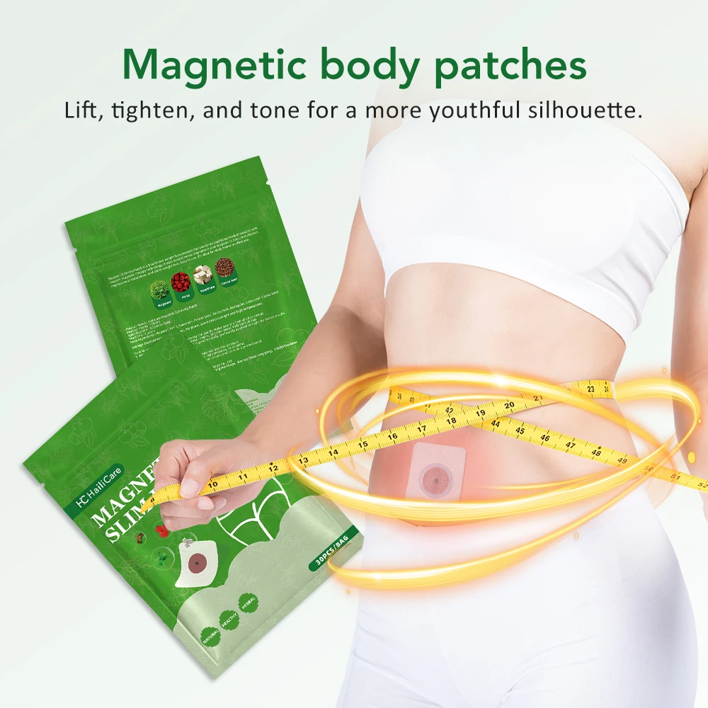 60PCS Body Shaping Patches Improve Stomach Belly Slimming Patch Fast Burning Fat Detox Abdominal Navel Sticker for Female Male